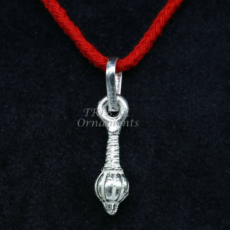 Exclusive design solid 925 sterling silver excellent unique hanuman gota/ gada sakha design stylish unisex gifting pendant jewelry nsp561