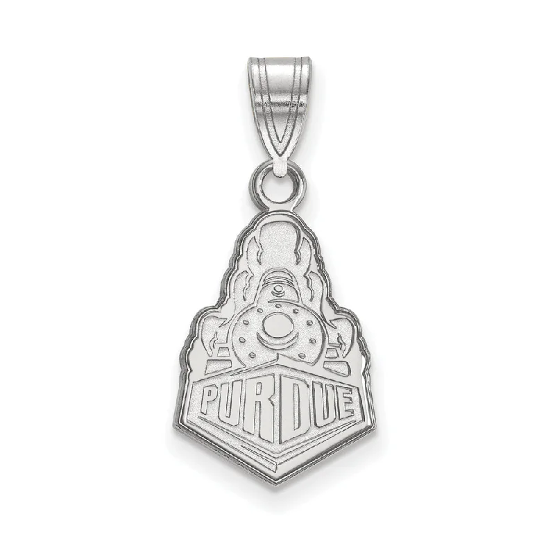 Sterling Silver Purdue Medium Logo Pendant